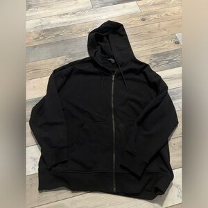 Athleta Full Zip Hoodie in Black Size L